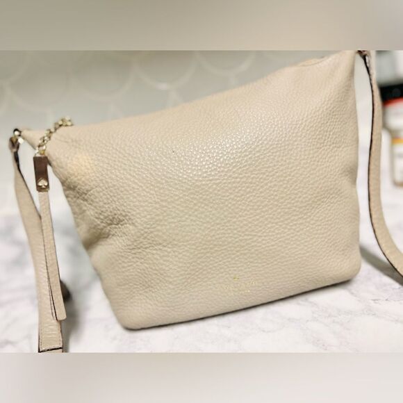 Kate Spade Grey Leather Shoulder Bag Handbag WKRU33221 - Picture 4 of 11